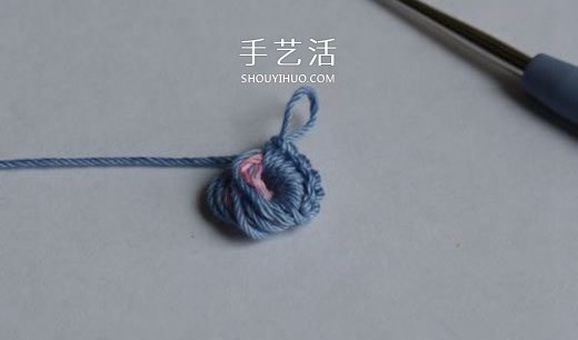 鉤針編織五彩菊的方法圖解 單元菊花的鉤織方法 -  itrip.net.cn