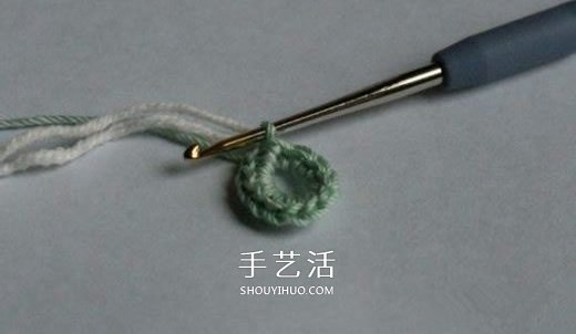 鉤針編織五彩菊的方法圖解 單元菊花的鉤織方法 -  itrip.net.cn