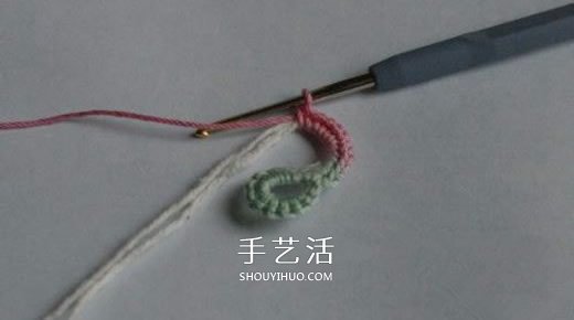鉤針編織五彩菊的方法圖解 單元菊花的鉤織方法 -  itrip.net.cn