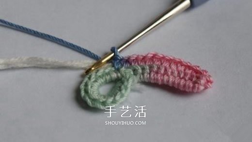 鉤針編織五彩菊的方法圖解 單元菊花的鉤織方法 -  itrip.net.cn