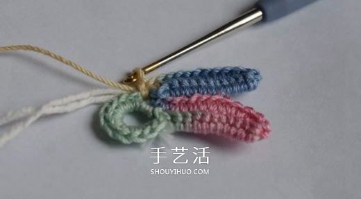 鉤針編織五彩菊的方法圖解 單元菊花的鉤織方法 -  itrip.net.cn