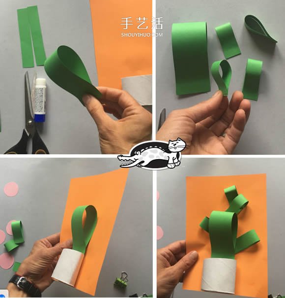 致敬頑強的仙人掌！用卷紙芯做仙人掌粘貼畫 -  itrip.net.cn
