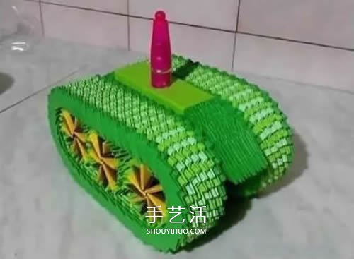 怎么做三角插坦克圖解 三角插制作小坦克方法 -  itrip.net.cn