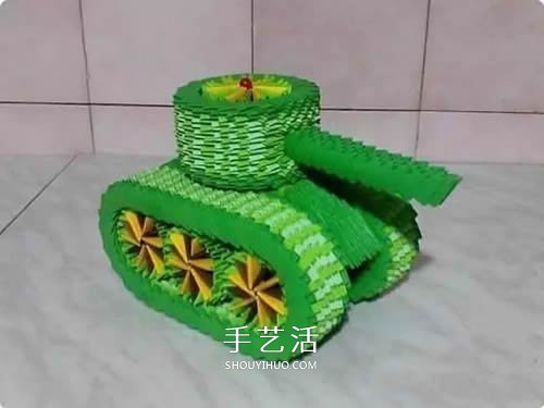 怎么做三角插坦克圖解 三角插制作小坦克方法 -  itrip.net.cn