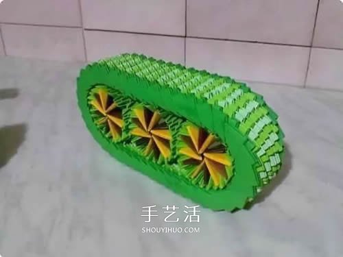 怎么做三角插坦克圖解 三角插制作小坦克方法 -  itrip.net.cn