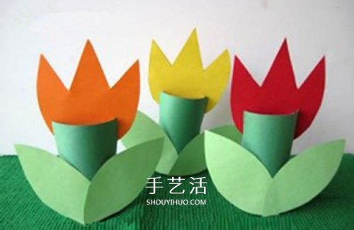 最簡(jiǎn)單的郁金香花手工制作 幼兒園小班也適合 -  itrip.net.cn