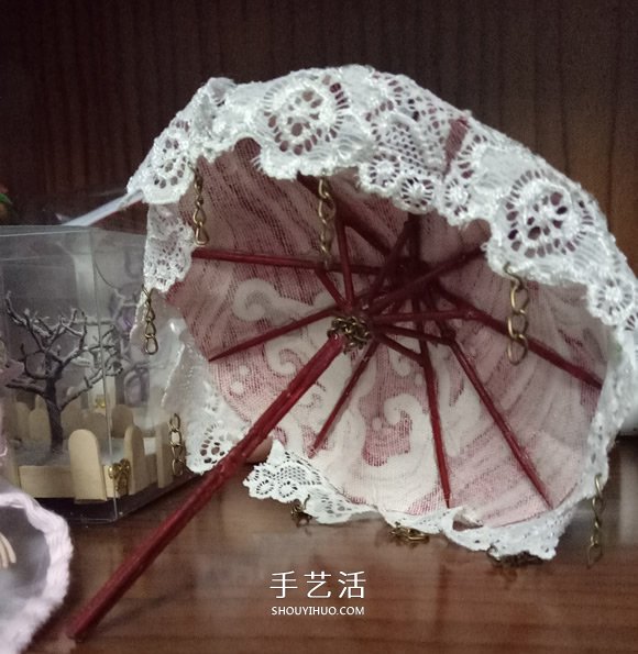 瞅瞅帶你做：用一點(diǎn)點(diǎn)布和牙簽給娃娃做小傘 -  itrip.net.cn