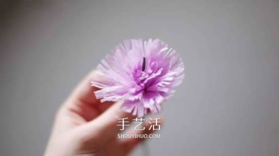 母親節(jié)紙花手工制作 皺紋紙做康乃馨的教程 -  itrip.net.cn
