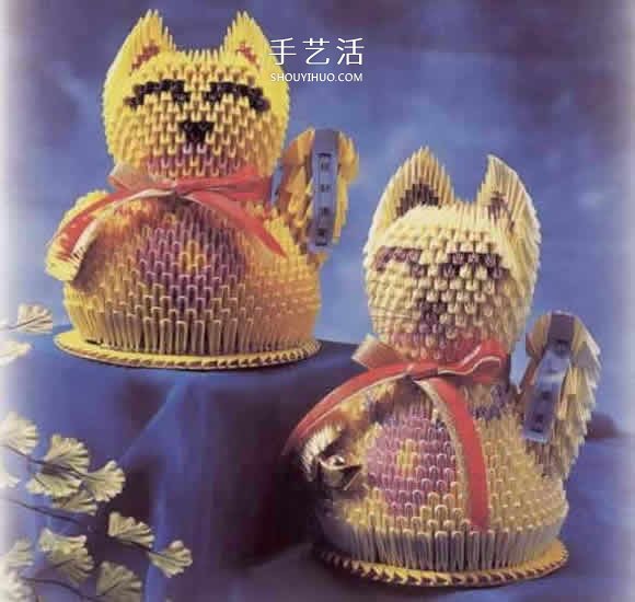 招財(cái)招福的吉祥物！三角插招財(cái)貓的做法圖解 -  itrip.net.cn