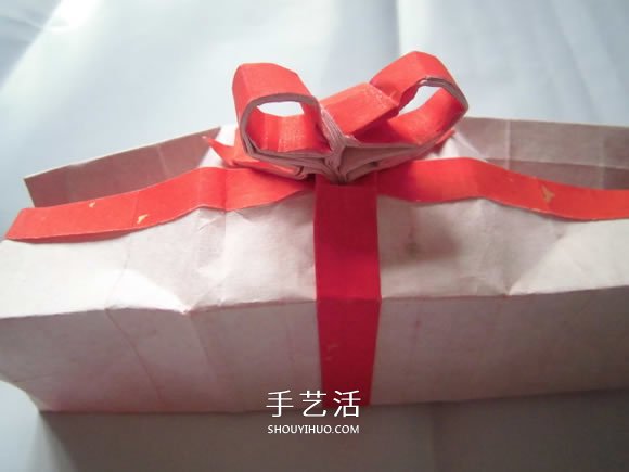 只用一張紙！折紙蝴蝶結(jié)禮品盒的圖解步驟 -  itrip.net.cn