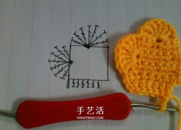 簡單鉤針編織教程：毛線愛心小掛飾的織法 -  itrip.net.cn