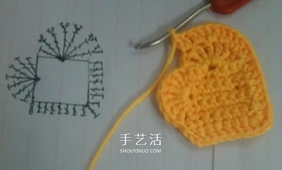 簡單鉤針編織教程：毛線愛心小掛飾的織法 -  itrip.net.cn