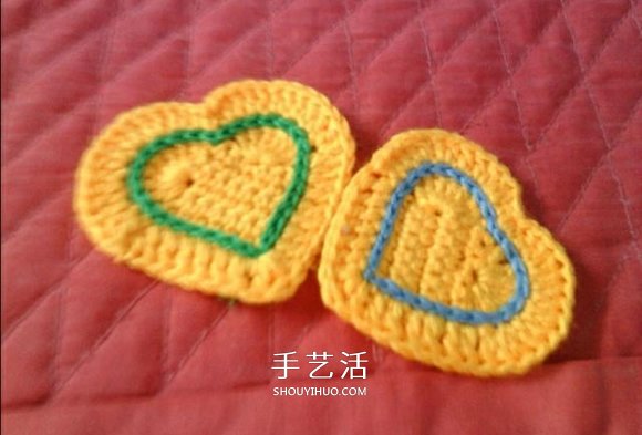 簡單鉤針編織教程：毛線愛心小掛飾的織法 -  itrip.net.cn