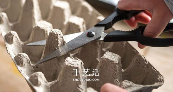 雞蛋托和蛋糕紙廢物利用 手工做美麗康乃馨 -  itrip.net.cn