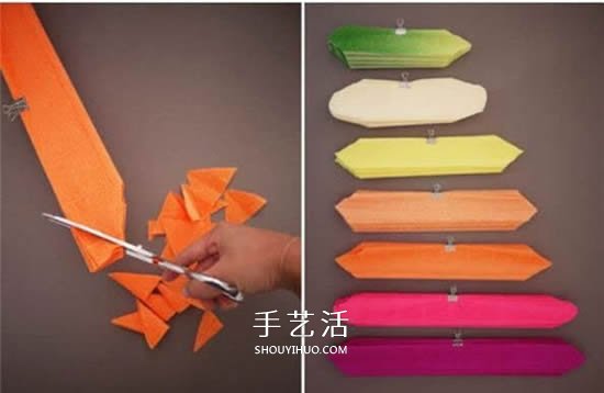 七種顏色似彩虹！皺紋紙做七彩紙花的方法 -  itrip.net.cn