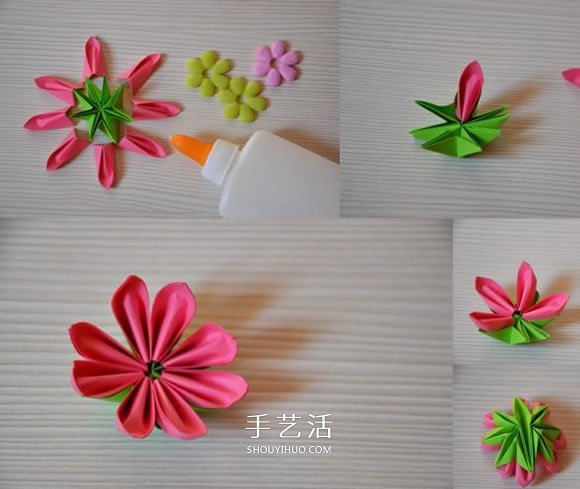 簡單又很漂亮的紙花 手工八瓣花的折紙圖解 -  itrip.net.cn