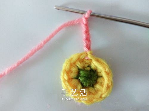 超可愛(ài)毛線小花的鉤法 鉤針編織六瓣花圖解 -  itrip.net.cn