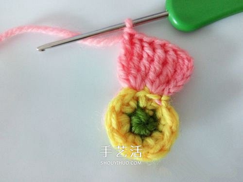 超可愛(ài)毛線小花的鉤法 鉤針編織六瓣花圖解 -  itrip.net.cn