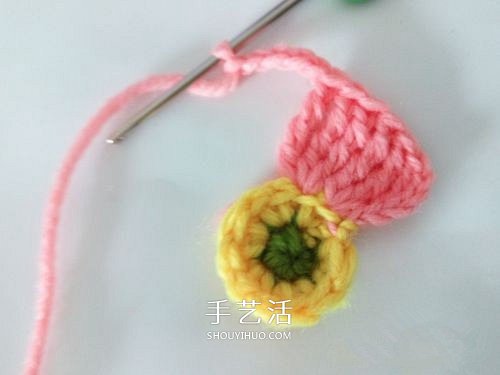 超可愛(ài)毛線小花的鉤法 鉤針編織六瓣花圖解 -  itrip.net.cn