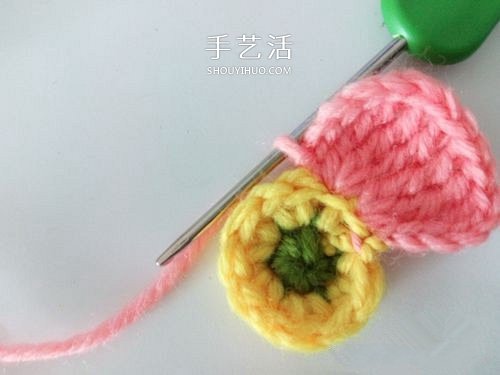 超可愛(ài)毛線小花的鉤法 鉤針編織六瓣花圖解 -  itrip.net.cn
