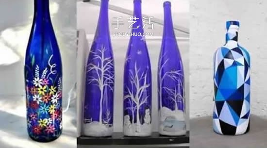 彩繪酒瓶創(chuàng)意手工圖片 丙烯手繪玻璃瓶DIY -  itrip.net.cn
