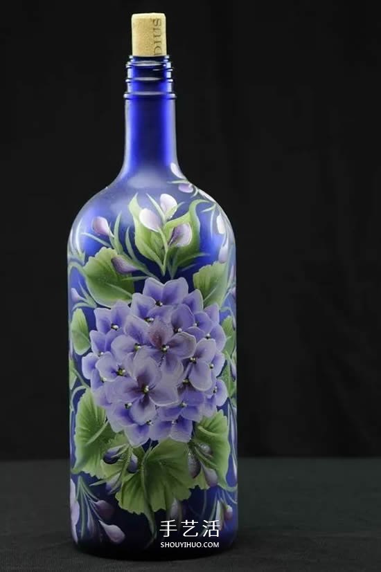 彩繪酒瓶創(chuàng)意手工圖片 丙烯手繪玻璃瓶DIY -  itrip.net.cn