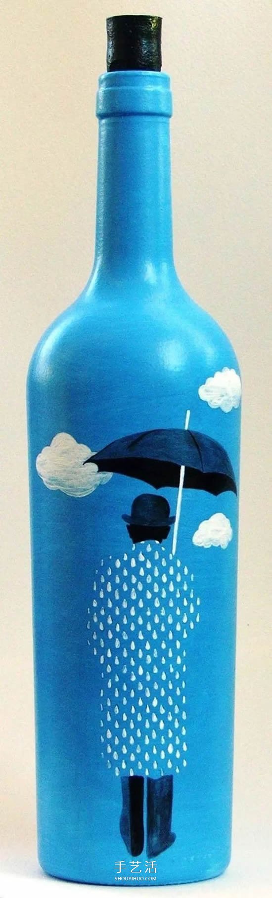 彩繪酒瓶創(chuàng)意手工圖片 丙烯手繪玻璃瓶DIY -  itrip.net.cn