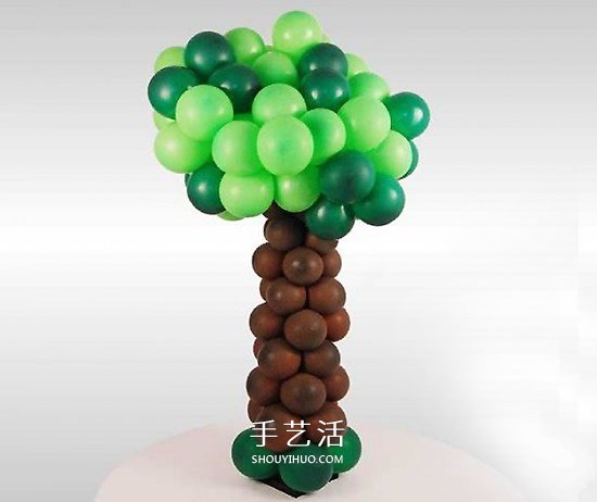 氣球造型大樹手工制作 植樹節(jié)用氣球做大樹 -  itrip.net.cn