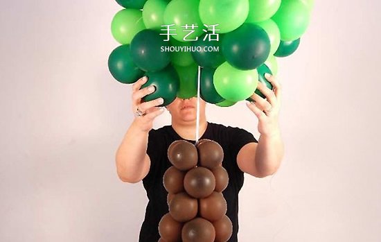 氣球造型大樹手工制作 植樹節(jié)用氣球做大樹 -  itrip.net.cn