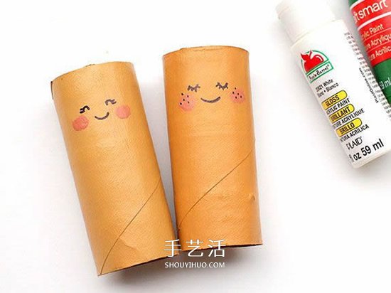 幼兒園人偶制作 用卷紙筒做超萌女孩美人魚 -  itrip.net.cn