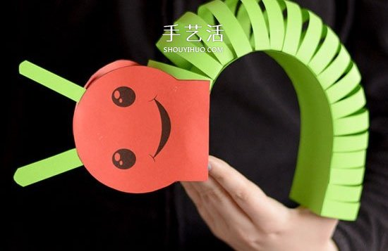 幼兒手工毛毛蟲做法 卡紙制作毛毛蟲簡(jiǎn)單教程 -  itrip.net.cn