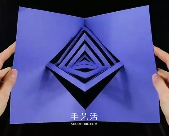 只用一張卡紙做3D旋轉裝置 打開閉合就會轉動 -  itrip.net.cn