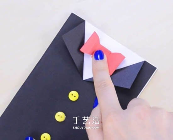 有趣的父親節(jié)卡片DIY制作 穿黑西裝打領(lǐng)結(jié)！ -  itrip.net.cn