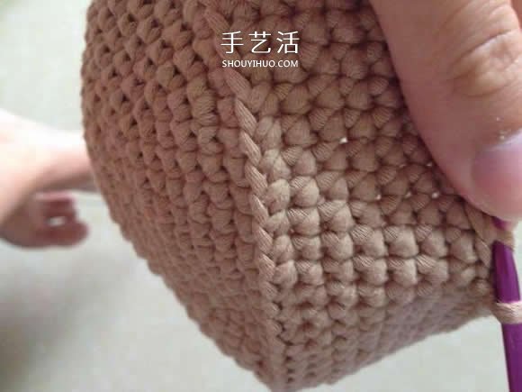 毛線收納籃怎么編織 鉤針編織圓形收納筐圖解 -  itrip.net.cn