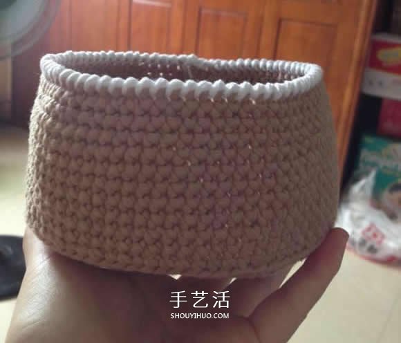 毛線收納籃怎么編織 鉤針編織圓形收納筐圖解 -  itrip.net.cn