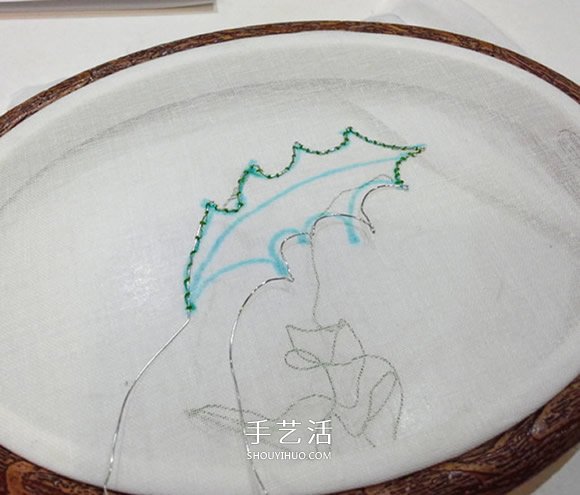 立體葉子的刺繡方法 手工刺繡雙色葉子圖解 -  itrip.net.cn