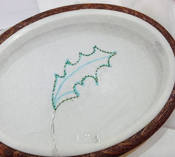 立體葉子的刺繡方法 手工刺繡雙色葉子圖解 -  itrip.net.cn
