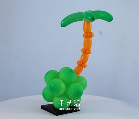 氣球造型椰子樹的做法 用氣球手工制作椰子樹 -  itrip.net.cn