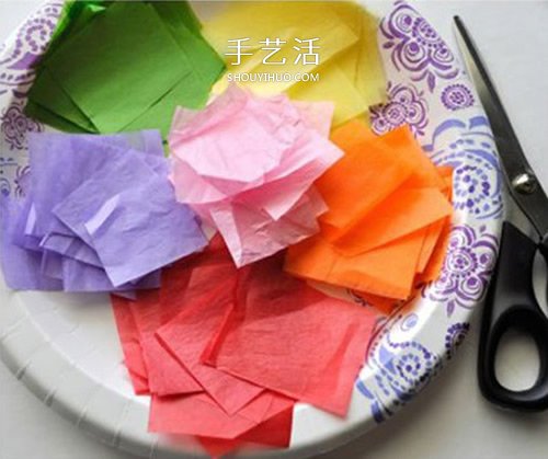 彩紙貼畫手工制作 用彩紙貼出美麗的花朵畫 -  itrip.net.cn