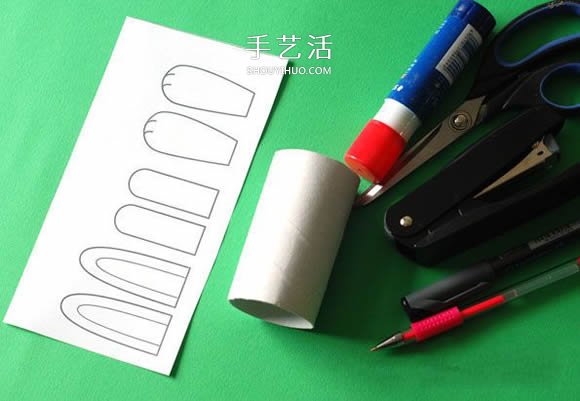 幼兒園廢物利用做小白兔 卷紙筒制作兔子圖解 -  itrip.net.cn