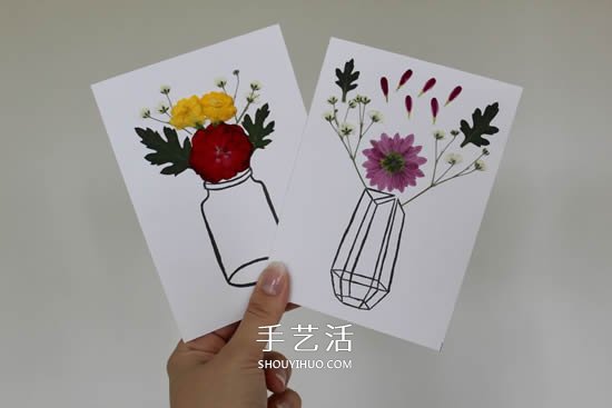 自制母親節(jié)壓花卡片 用干花做賀卡的方法圖解 -  itrip.net.cn