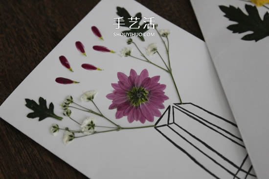 自制母親節(jié)壓花卡片 用干花做賀卡的方法圖解 -  itrip.net.cn