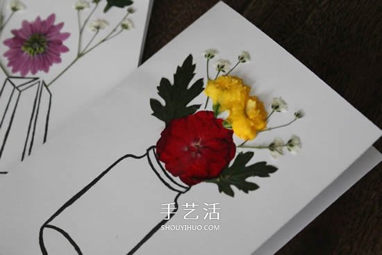 自制母親節(jié)壓花卡片 用干花做賀卡的方法圖解 -  itrip.net.cn