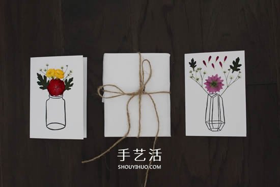 自制母親節(jié)壓花卡片 用干花做賀卡的方法圖解 -  itrip.net.cn