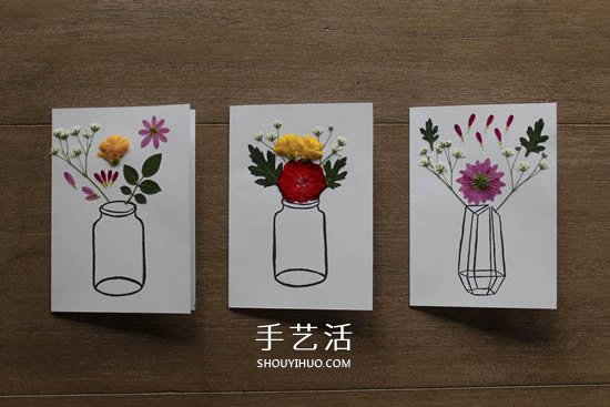 自制母親節(jié)壓花卡片 用干花做賀卡的方法圖解 -  itrip.net.cn