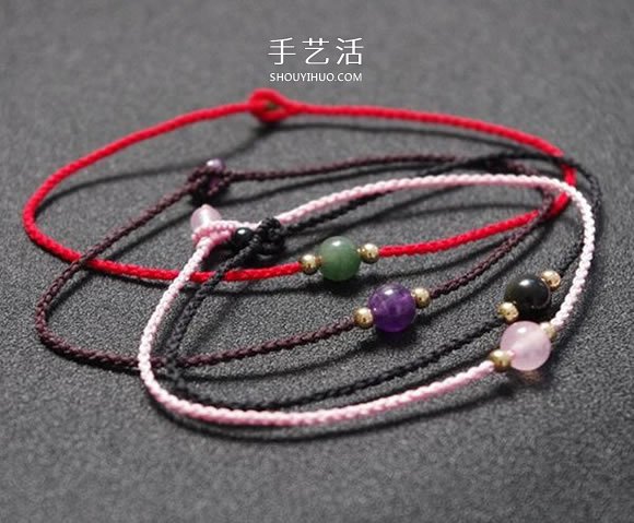小清新四股繩手鏈的編法 手工編可愛手繩圖解 -  itrip.net.cn