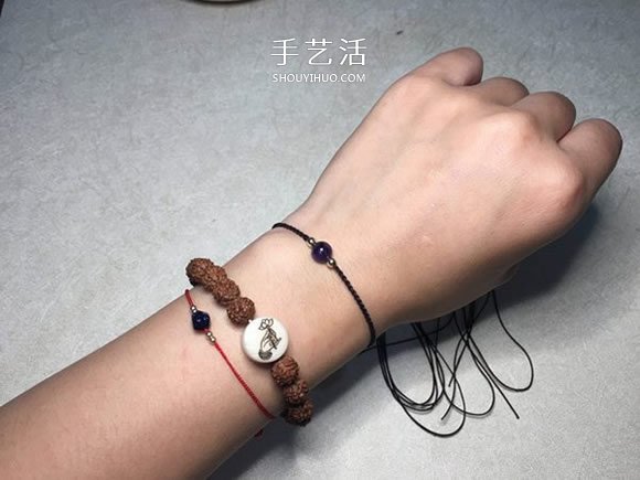 小清新四股繩手鏈的編法 手工編可愛手繩圖解 -  itrip.net.cn