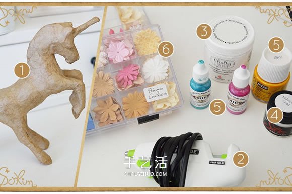 精美獨角獸裝飾品DIY 粘土雕塑改造做擺件 -  itrip.net.cn