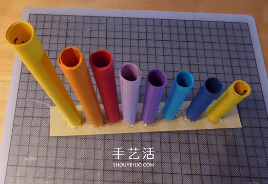 自制簡易排簫的方法 兒童用卡紙做排簫玩具 -  itrip.net.cn