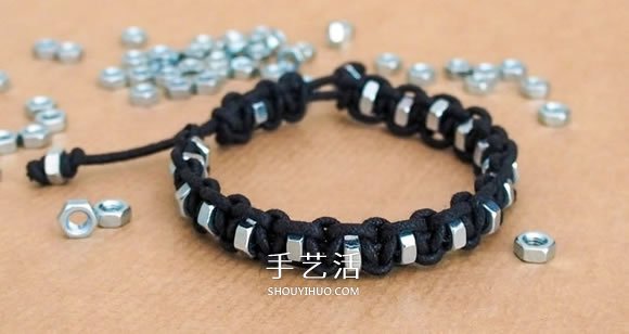 八角螺母編織男人手鏈 情人節(jié)送男友的禮物 -  itrip.net.cn